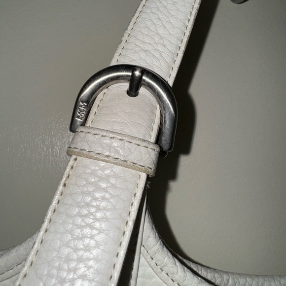 MCM White Logo Print Women's Bag - Picture 4 of 5